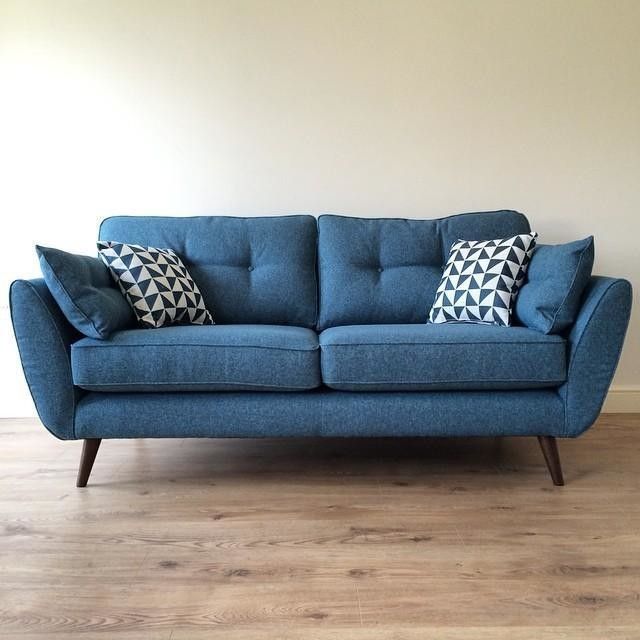 Modern Nordic Blue 3-Seater