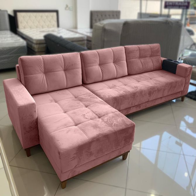 Elegant Brown L-Shape 6-Seater Sofa
